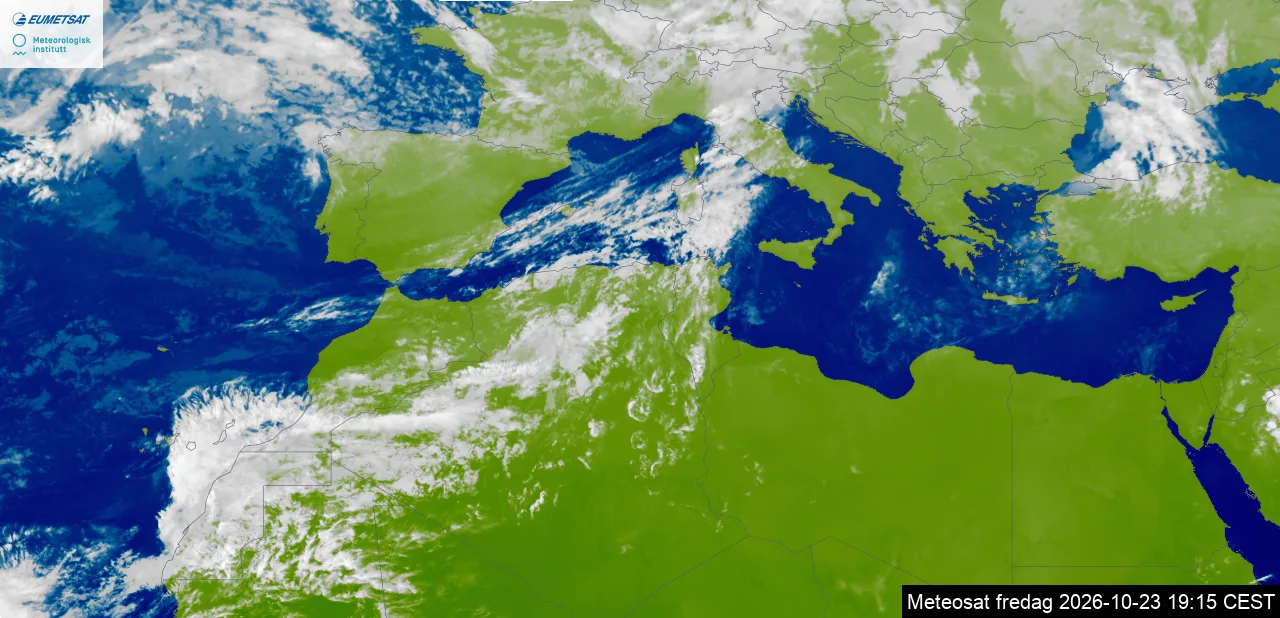 Image satellite météo de La Soukra et de la Tunisie