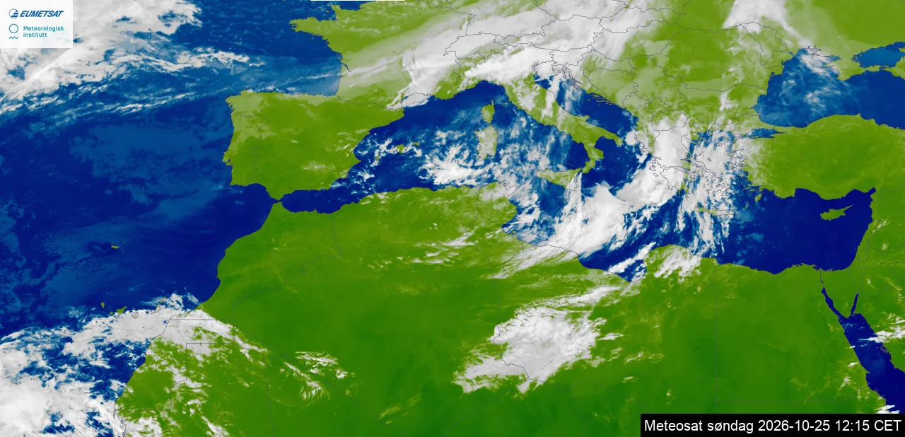 Image satellite météo de Marsa et de la Tunisie