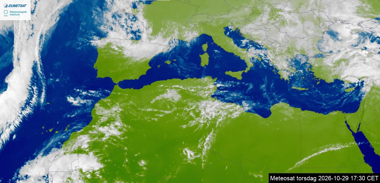 Image satellite météo de Kef et de la Tunisie