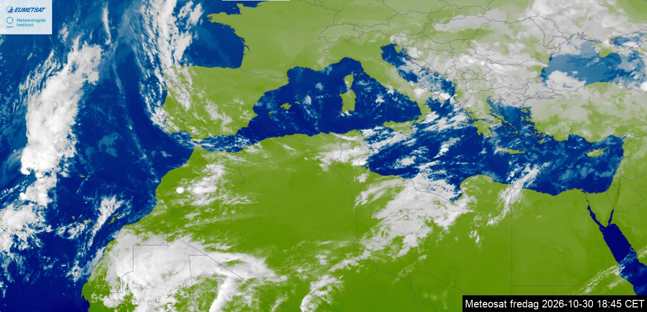 Image satellite météo de Carthage et de la Tunisie