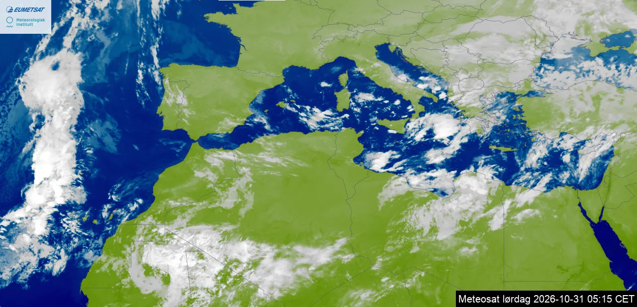Image satellite météo de Sfax et de la Tunisie