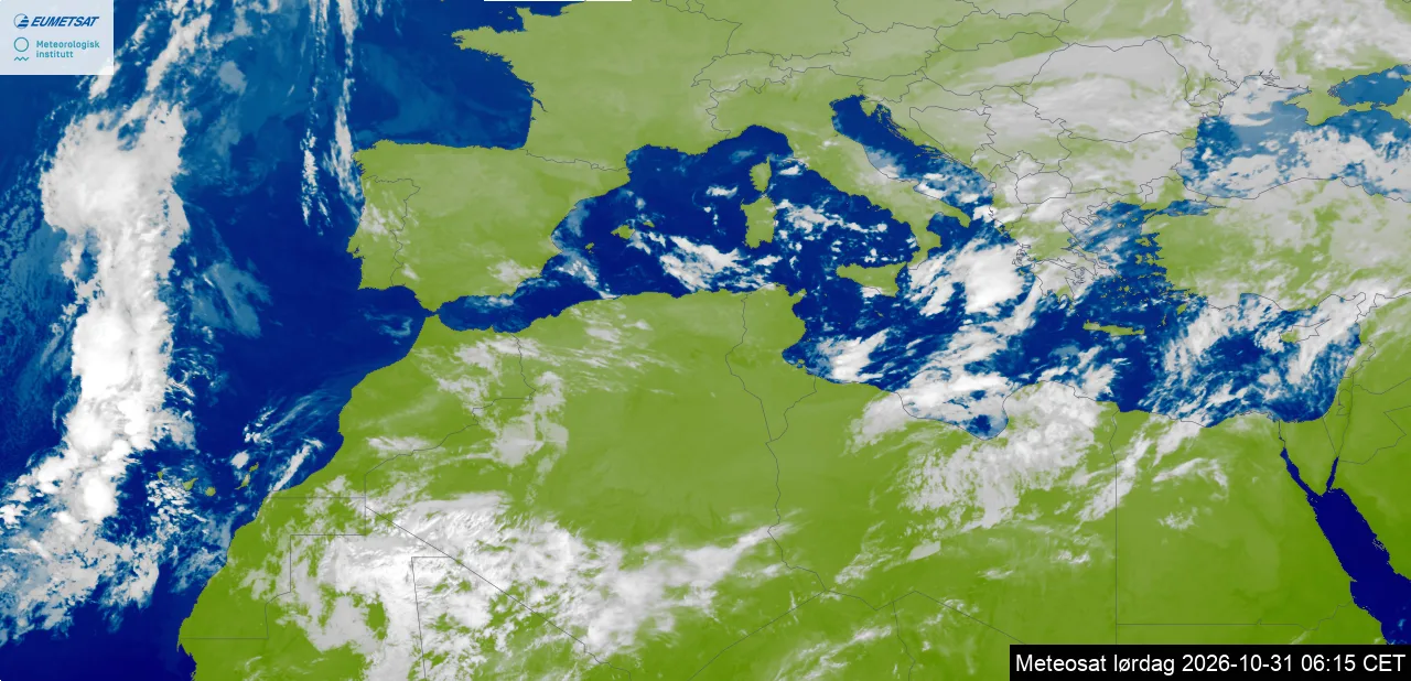 Image satellite météo de Saouaf et de la Tunisie