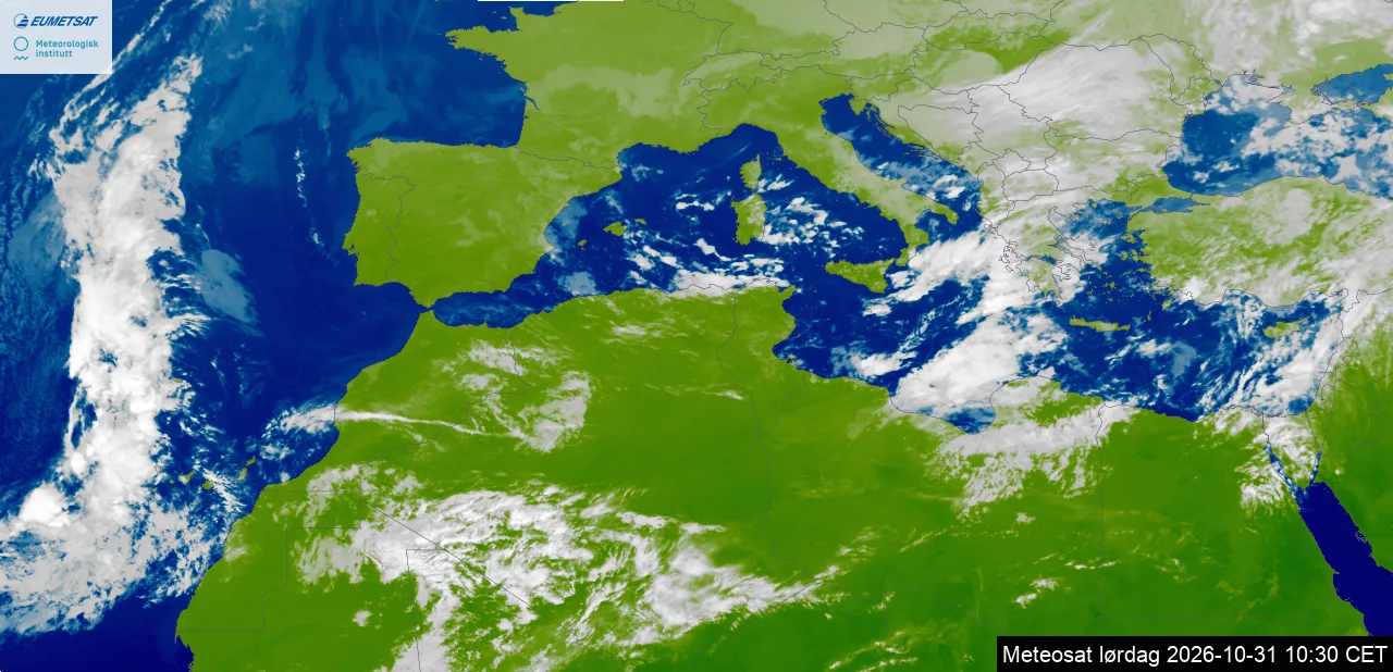 Image satellite météo de Zorgane et de la Tunisie