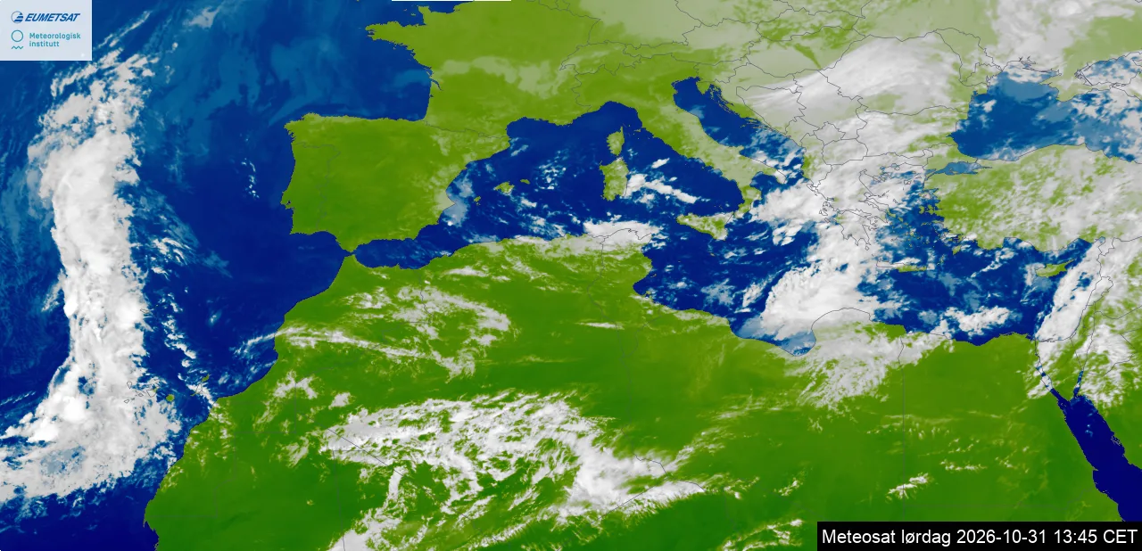صورة القمر الصناعي للطقس في العيون وتونس