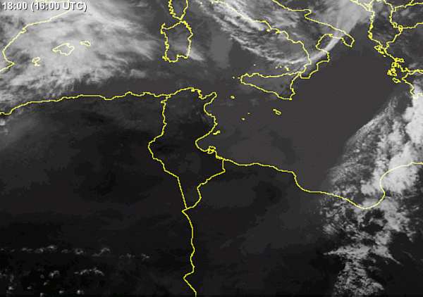 Météo Satellite Tunisie du 04/22/2022 - 18:58