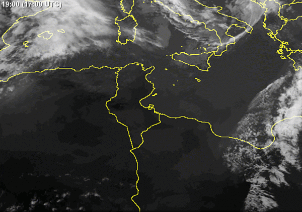 Météo Satellite Tunisie du 04/22/2022 - 18:58